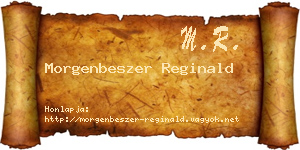 Morgenbeszer Reginald névjegykártya